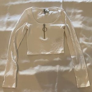 H&M White Crop Top